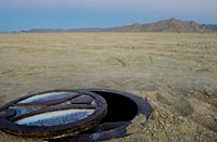 Burning Man sewage in desert