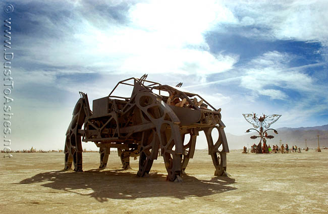 Burning Man art car and portal of evolution