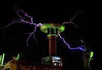 Tesla coil performance at Burning Man