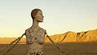 Bone art by at Burning Man fest