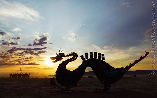 Prayer-Dragon-by-Ryan-Mathern-Wood-Burning-Fireplace-Cauldron-Sunrise-Burning-Man-2009-Sunrise-Welded-Art-Dust-to-Ashes-Ales-Prikryl-Photography Fire Dragon Silhouette