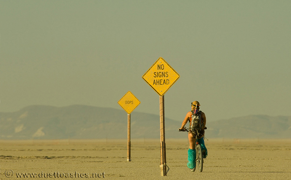 Burning Man funny traffic signs oops