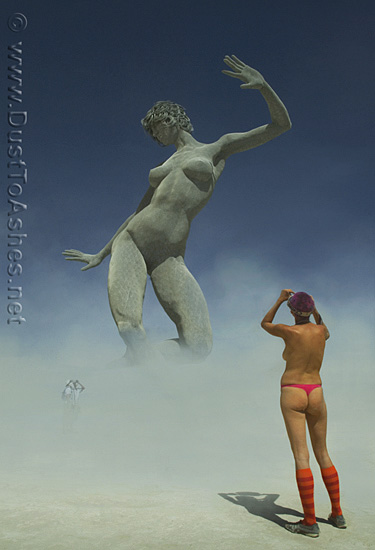 Art sculpture of dancing woman Bliss Dance