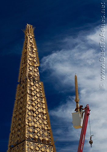 Placing the last tip on the tower of Temple of stars