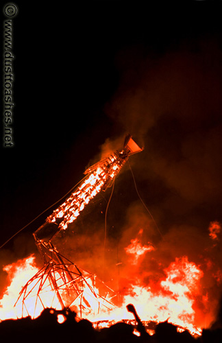 Burning Man falling down