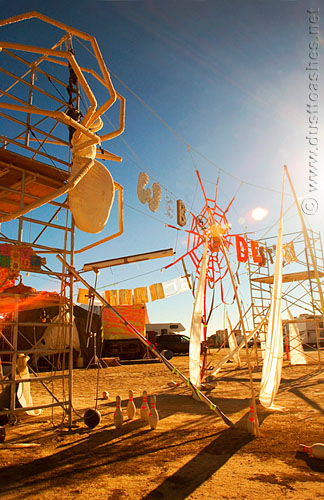 spider theme camp at burning man festival