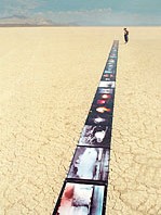 Display of negatives of nuclear tests pictures
