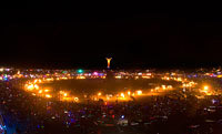 Burning Man poi performers