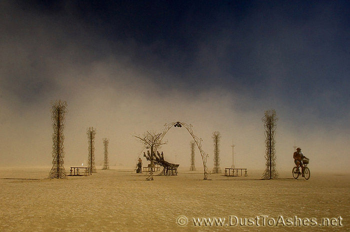 Dust wave in desert