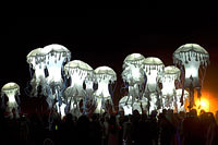 People carrying night lamps