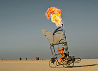 Flame thrower bike