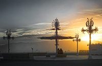 Lover's sunset at Burning Man