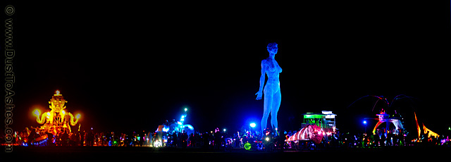 Night life at Burning Man festival