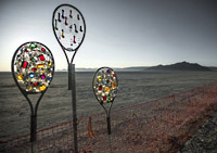Decorated tennis rackets