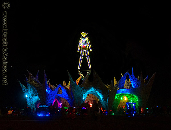Burning Man Black and Neon lights 