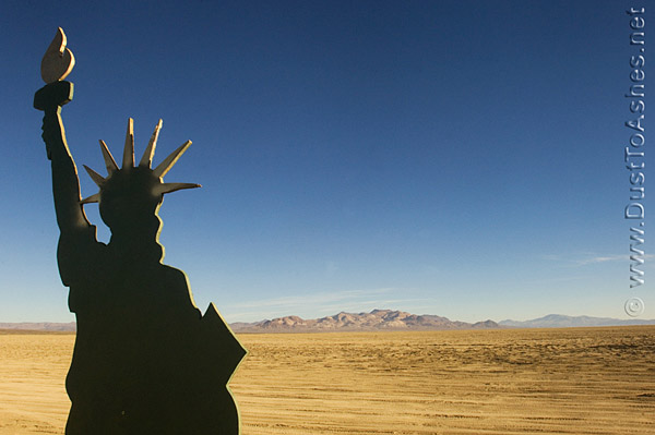 Statue of Liberty in Desert Art Replica