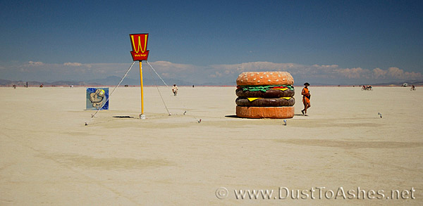 Wholly burger parody on hamburger